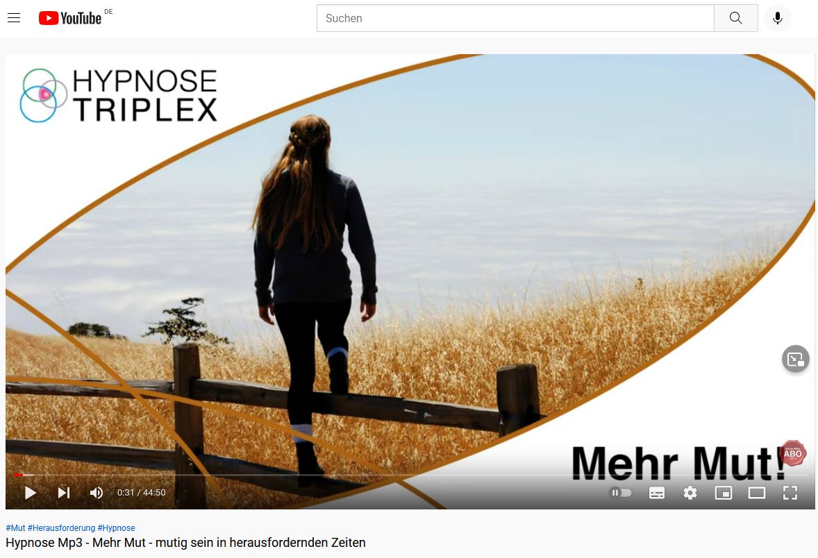 YouTube Hypnose Mut